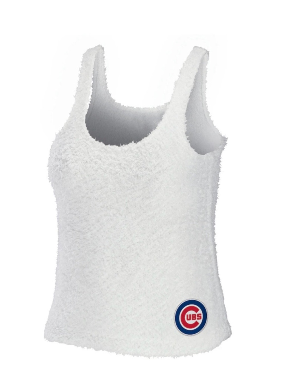 Women’s Chicago Cubs White Fuzzy Tank Top and matching pants